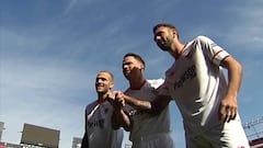 Roque Mesa, Layún y Sandro ya posan con la camiseta del Sevilla