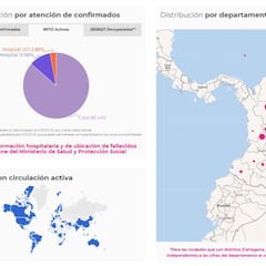 Mapa de casos y muertes por coronavirus por departamentos en Colombia: hoy, 13 de mayo