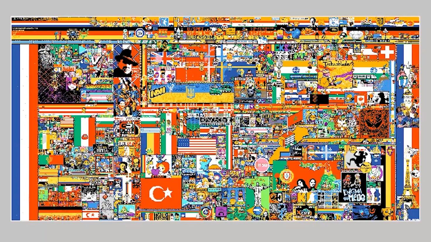 Watch: the stunning full r/place timelapse pixel war 2023 - AS USA