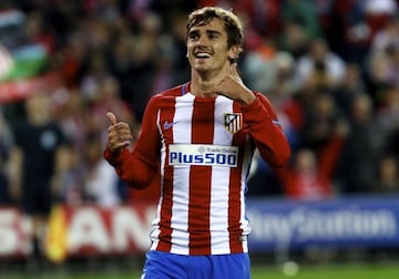 Griezmann celebra un gol Champions.