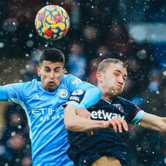 El Manchester City vence al West Ham y a la nieve