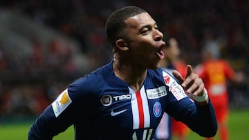 Mbappé, en un partido con el PSG.