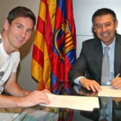 Leo Messi firma la tregua y su séptima renovación con el Barça