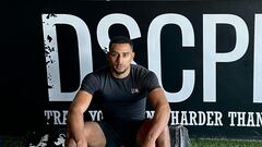 El boxeador marroquí residente en Barcelona Moussa Gholam tras un entreno.