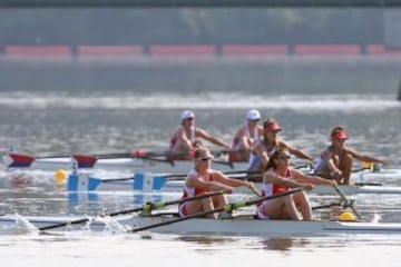 El remo hizo su debut en los Panamericanos, y con buen desempeño. Las mellizas Antonia y Melita Abraham se clasificaron a la final de Remo largo, tras quedar terceras en la prueba de hoy.