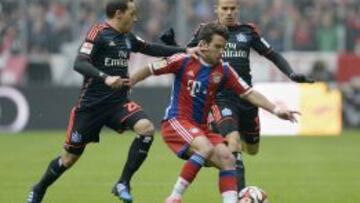Marcelo Díaz jugó con el Bayern en la humillante derrota.