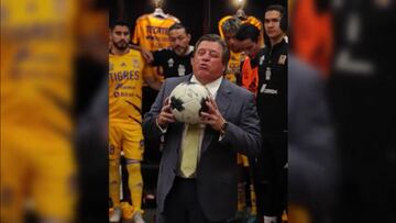 En redes sociales Tigres compartió el mensaje de Miguel antes del pitazo inicial.