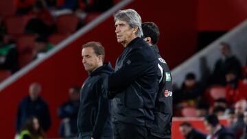 Pellegrini, durante el partido.