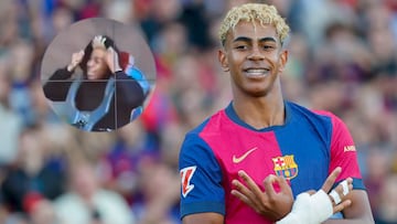 La graciosa reacción de Lamine Yamal en una atracción de un parque de diversiones