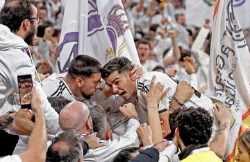 2-1. Brahim Daz celebra el segundo gol que marca en el minuto 54.