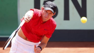 Tenis, Chile vs Ecuador
 Copa Davis 2018
 El tenista chileno Nicolas Jarry disputa el dobles contra los ecuatorianos Roberto Quiroz y Diego Hidalgo en el court central del estadio Nacional de Santiago, Chile.
 03/02/2018
 Andres Pina/Photosport
 
 Tennis,