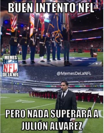 El histórico partido entre los Patriotas de Nueva Inglaterra y los Halcones de Atlanta dejó muchas burlas hacia ambos equipos e incluso Lady Gaga.