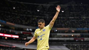 during the game America vs Atletico San Luis, corresponding to second leg match of Quarterfinals of the Torneo Clausura 2023 of the Liga BBVA MX, at Azteca Stadium, on May 13, 2023.
<br><br>
durante el partido America vs Atletico San Luis, Correspondiente al partido de Vuelta de Cuartos de Final del Torneo Clausura 2023 de la Liga BBVA MX,en el Estadio Azteca, el 13 de Mayo de 2023.