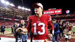 SANTA CLARA, CALIFORNIA - JANUARY 22: Brock Purdy #13 of the San Francisco 49ers runs off the field after defeating the Dallas Cowboys 19-12 in the NFC Divisional Playoff game at Levi's Stadium on January 22, 2023 in Santa Clara, California.   Lachlan Cunningham/Getty Images/AFP (Photo by Lachlan Cunningham / GETTY IMAGES NORTH AMERICA / Getty Images via AFP)