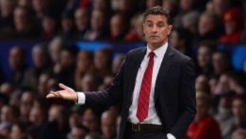 El entrenador de Olympiacos, Michel.