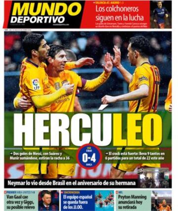 Portadas de la prensa mundial