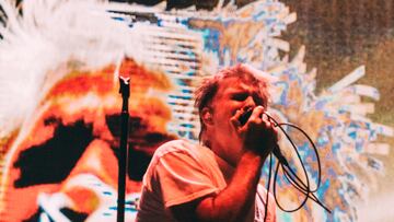 James Murphy, cantante de LCD Soundsystem, durante su actuación en el festival Kalorama.