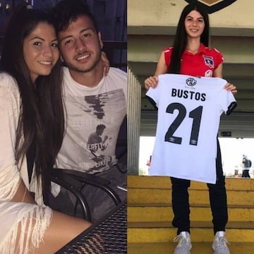 Los Bustos: Marco, en compañía de Melissa, delantera del equipo femenino de Colo Colo.