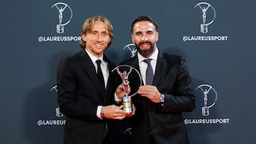 Modric y Carvajal, con el Laureus.