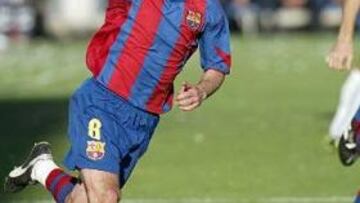 <B>DETERMINANTE.</B> La actuación de Giuly resultó decisiva para el triunfo del Barcelona en Málaga.