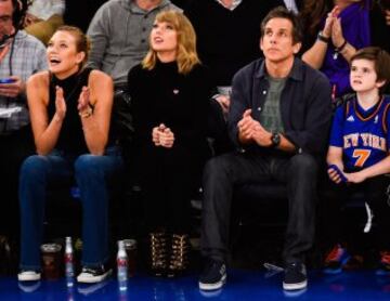 La cantante Taylor Swift junto al actor Ben Stiller, en el Madison.