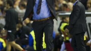 Pizzi, durante el partido.