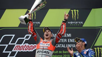 Jorge Lorenzo en el podio.