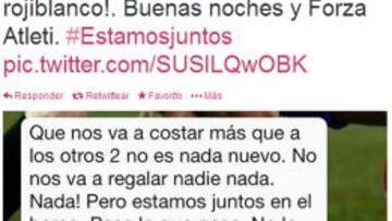 Juanfran se queja en Twitter la desigualdad con Madrid y Barça