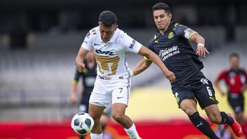 during the game Pumas UNAM vs Guadalajara, corresponding to eighth round of the Torneo Apertura Grita Mexico A21 of the Liga BBVA MX, at Olimpico Universitario Stadium, on September 12, 2021.
<br><br>
durante el partido P