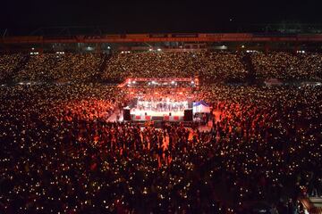 El tradicional recital de villancicos en el estadio del Unión Berlín. (Unión Berlín)