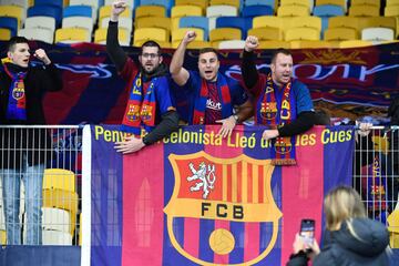 Aficionados del FC Barcelona.