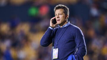 Jose Antonio Noriega of Monterrey during the final first leg match between Tigres UANL and Monterrey as part of the Liga BBVA MX Femenil, Torneo Apertura 2024 at Universitario Stadium on November 22, 2024 in Monterrey, Nuevo Leon, Mexico.