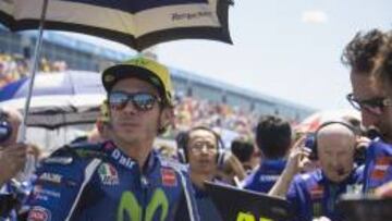 Rossi, en la parrilla del GP de Espa&ntilde;a.