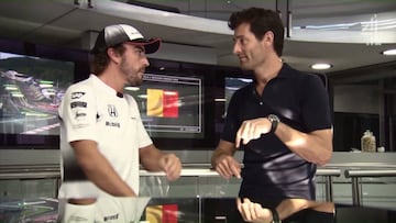 Alonso con Webber el año pasado.