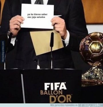 Los mejores memes de la gala del Balón de Oro 2015