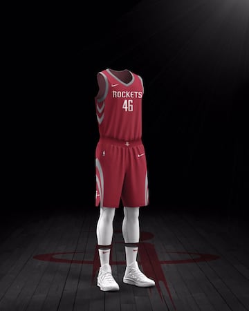 La camiseta de Houston Rocekts para la temporada 2017-18.