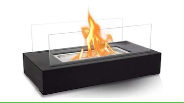 Esta chimenea portátil no genera humo ni ceniza y es ideal para interiores y exteriores
