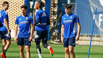 Giuliano y Azón, en un entrenamiento.