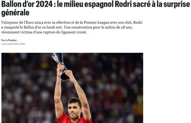 The worldwide reaction to Rodri’s Ballon d’Or as Vini Jr misses out