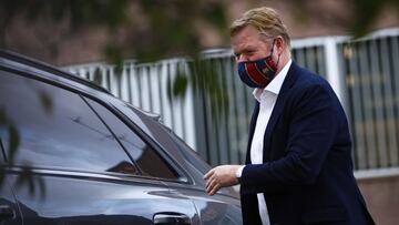 25/05/21 FC BARCELONA OFICINAS EXTERIORES
REUNION PRESIDENTE JOAN LAPORTA ENTRENADOR RONALD KOEMAN