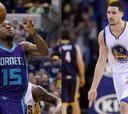 Kemba Walker y Klay Thompson, jugadores de la semana