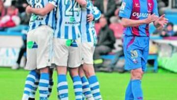 <b>LA CUARTA DERROTA. </b>El Huesca perdió ante la Real Sociedad el pasado domingo en el Alcoraz.