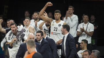 17/05/19 PARTIDO BALONCESTO BASKET SEMIFINAL 
 FINAL FOUR EUROLEAGUE VITORIA GASTEIZ 2019 
 CSKA MOSCU - REAL MADRID 
 BANQUILLO WALTER TAVARES