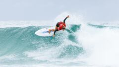 GOLD COAST, QUEENSLAND, AUSTRALIA - MAY 4: Nadia Erostarbe of the Basque Country, Spain surfs in Heat 1 of the Quarterfinals at the Bonsoy Gold Coast Pro on May 4, 2024 at Gold Coast, Queensland, Australia. (Photo by Cait Miers/World Surf League