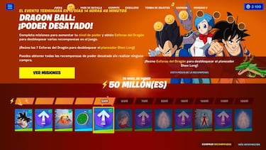 Evento Dragon Ball Super en Fortnite: skins, Misiones y más