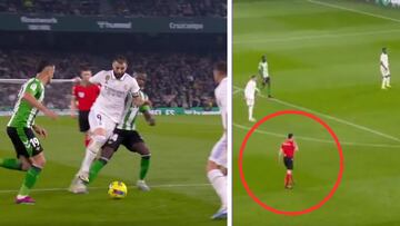 El posible penalti a Benzema que ignoró el VAR: Soto Grado se llevó el silbato a la boca