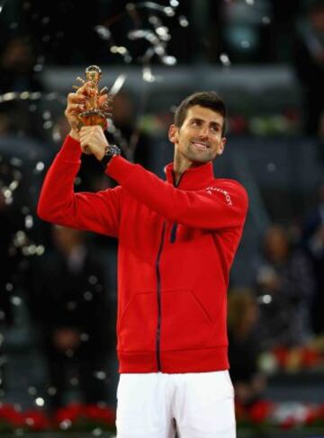 Se proclamó campeón del Mutua Madrid Open tras superar en una final de ida y vuelta al vigente ganador Andy Murray por 6-2 3-6 6-3 en dos horas y seis minutos de juego.
