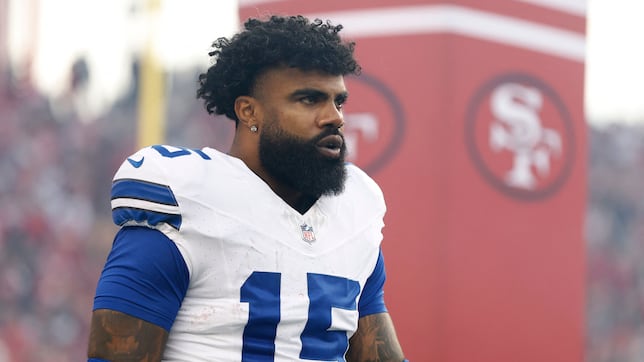 Why isn't Ezekiel Elliott playing for the Cowboys vs Falcons? What did he do?