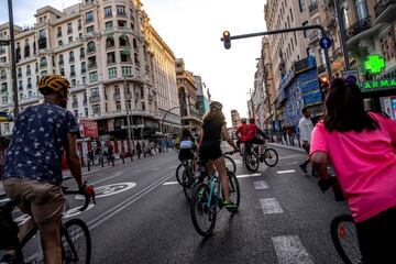 Imagen de estos días de la Gran Vía de Madrid.