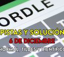 Wordle en español, científico y tildes para el reto de hoy 6 de diciembre: pistas y solución